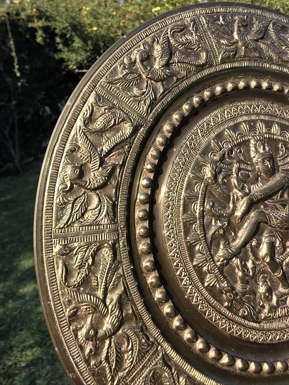 Vintage Indian Brass Wall Plates - Shiva & Ganesha (Set or Separate)